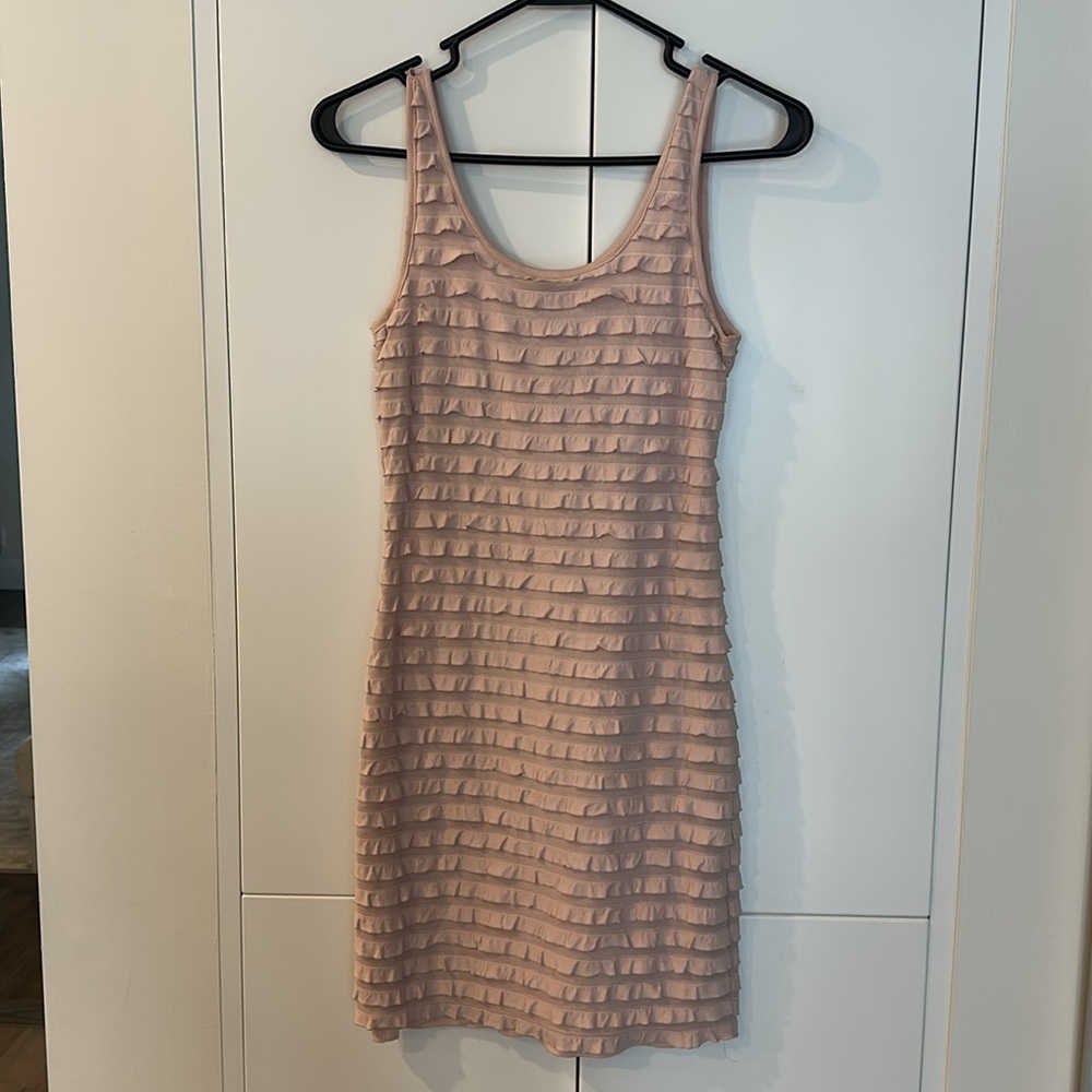 H&M Baby Pink Ruffled Bodycon Dress - Picture 3 of 4